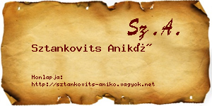 Sztankovits Anikó névjegykártya